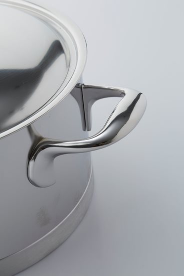 Kastrull med lock, 24 cm / 5,2 l, Atlantis sortiment, rostfritt stål - Demeyere