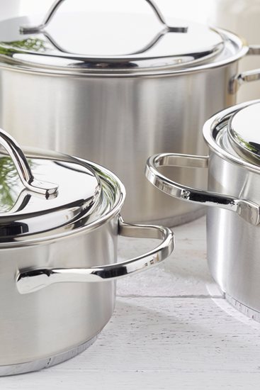 Saucepan with lid, 22 cm / 4 l "Resto", stainless steel - Demeyere