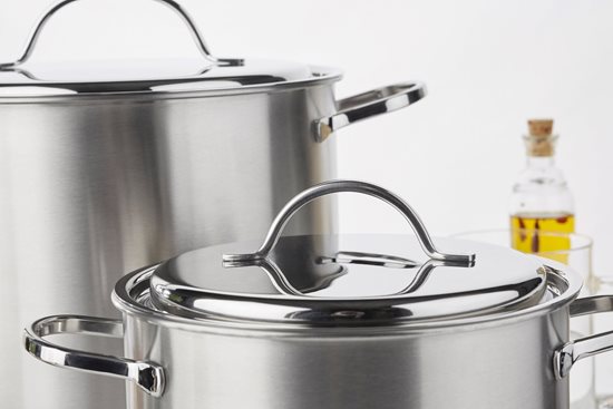 Saucepan with lid, 28 cm / 8 l "Resto", stainless steel - Demeyere