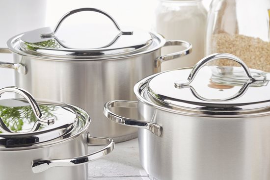 Saucepan with lid, 24 cm / 5.4 l "Resto" stainless steel - Demeyere