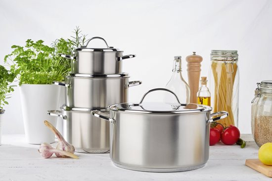 Saucepan with lid, 22 cm / 4 l "Resto", stainless steel - Demeyere