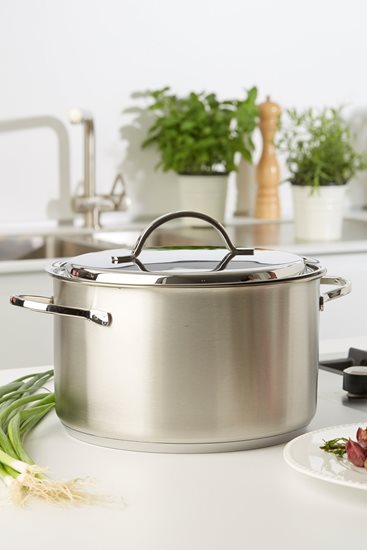 Saucepan with lid, 28 cm / 8 l "Resto", stainless steel - Demeyere