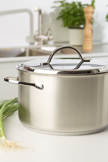 Saucepan with lid, 28 cm / 8 l "Resto", stainless steel - Demeyere