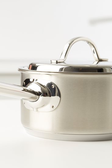 Casserole avec couvercle, pour le lait, 14 cm /1 l « Resto », acier inoxydable - Demeyere