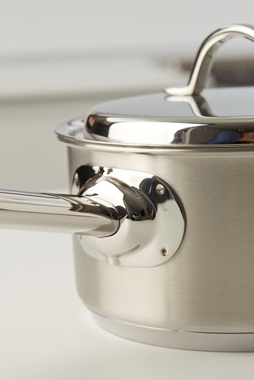 Panela em aço inox, com tampa, 14cm/1L, "Resto" - Demeyere