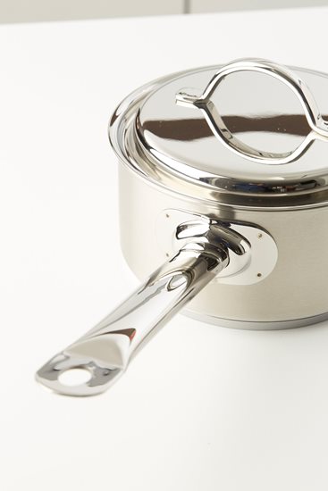 Panela em aço inox, com tampa, 14cm/1L, "Resto" - Demeyere