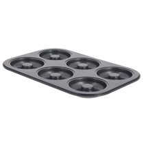 Baking tray for 6 mini-savarines, 31.5 x 21.5 cm, steel - "de Buyer" brand