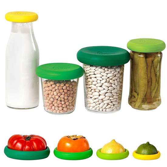 Set med 4 silikonskyddsöverdrag för mat - från Kitchen Craft