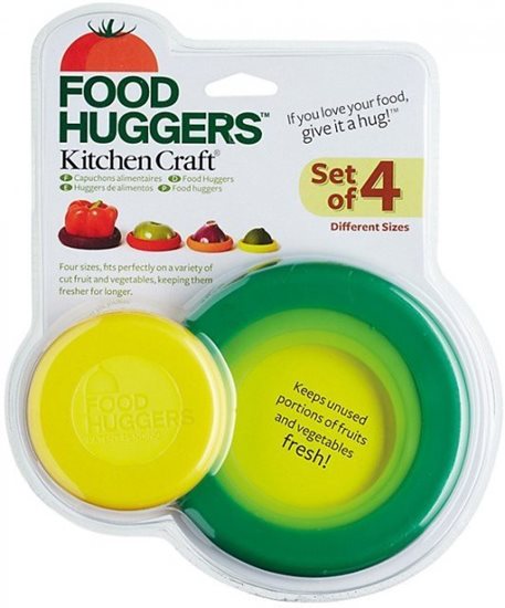Set med 4 silikonskyddsöverdrag för mat - från Kitchen Craft
