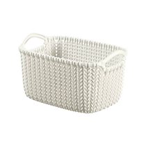 White, plastic storage basket - Curver