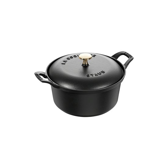 Öntöttvasból készült Cocotte főzőedény 20 cm/2,45 l "La Coquette", Black - Staub