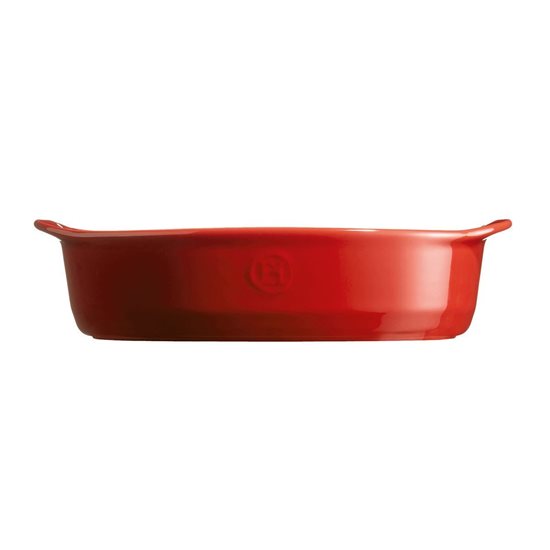 Oval ceramic baking dish, 27.5 x 17.5 cm/1.3 L, Burgundy - Emile Henry