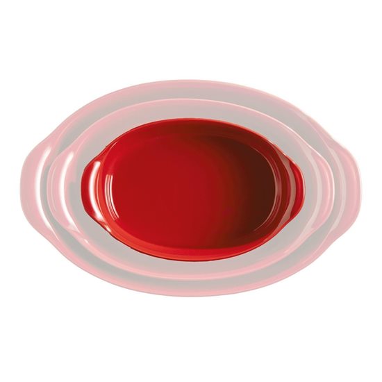 Plat de cuisson ovale en céramique, 27,5 x 17,5 cm/1,3 L, Burgundy - Emile Henry