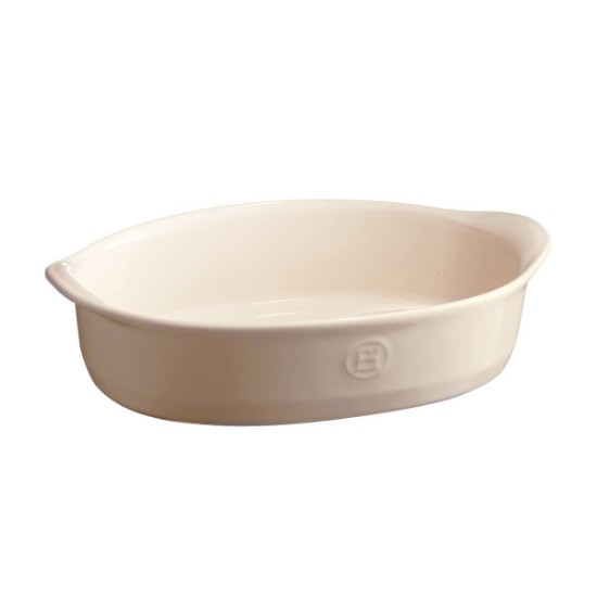 Oval ceramic baking dish, 27.5 x 17.5 cm/1.3 l, Clay - Emile Henry