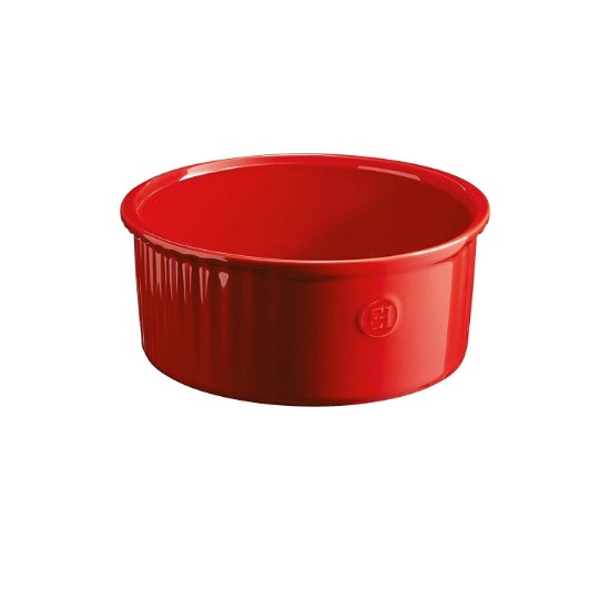Ceramic souffle baking dish, 23 x 21,5 cm/2,2 l, Burgundy - Emile Henry