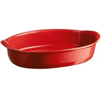 Ceramic oval tray, 41.5 x 26.5 cm/ 3.8 l, <<Burgundy>> - Emile Henry