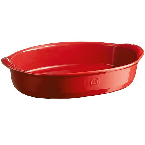 Oval ceramic baking dish, 41.5 x 26.5 cm/ 3.8 l, Burgundy - Emile Henry