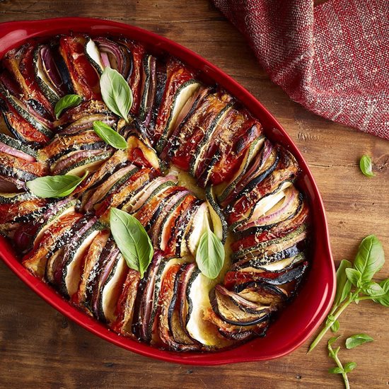 Oval ceramic baking dish, 41.5 x 26.5 cm/ 3.8 l, Burgundy - Emile Henry