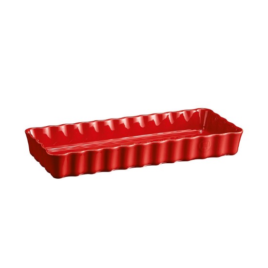 Tart baking dish, ceramic, 36x15 cm/1.3 L, Burgundy - Emile Henry