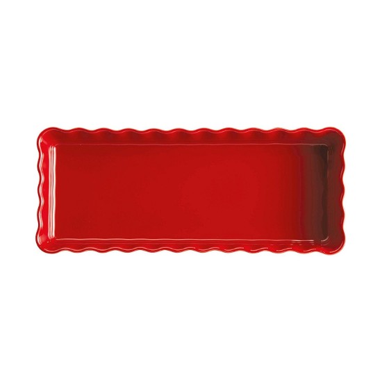 Tart baking dish, ceramic, 36x15 cm/1.3 L, Burgundy - Emile Henry