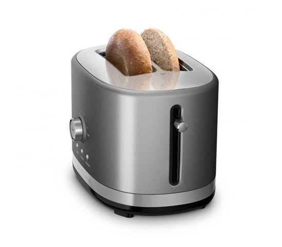 2-slot brødrister, manuel kontrol, 1200W, "Contour Silver" farve - KitchenAid mærke