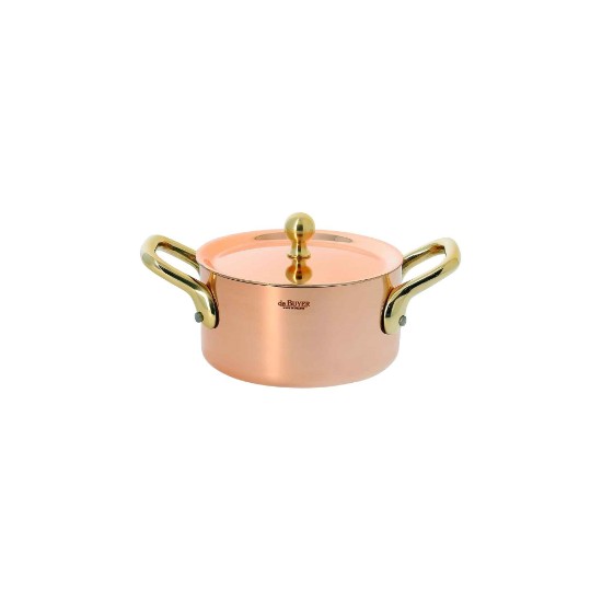 Topf mit Deckel, 10 cm, Kupfer / Edelstahl - de Buyer