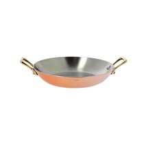 "Inocuivre" frying pan with 2 handles, 20 cm, copper - stainless steel - "de Buyer" brand