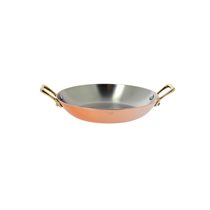 "Inocuivre" frying pan with 2 handles, 16 cm, brass - "de Buyer" brand