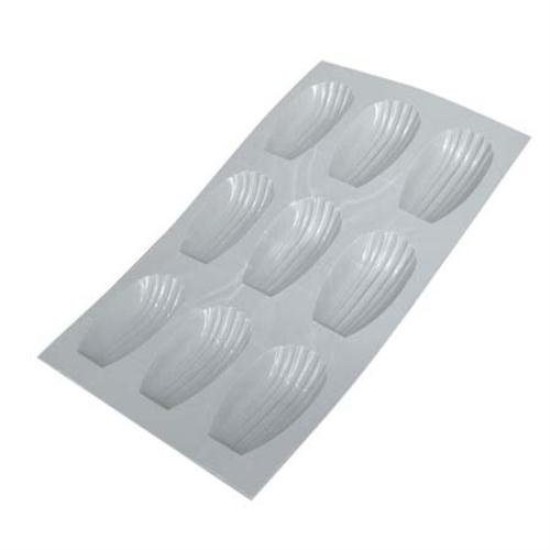 Silikonform für 9 Madlenen, 30 x 17,6 cm - Marke "de Buyer".