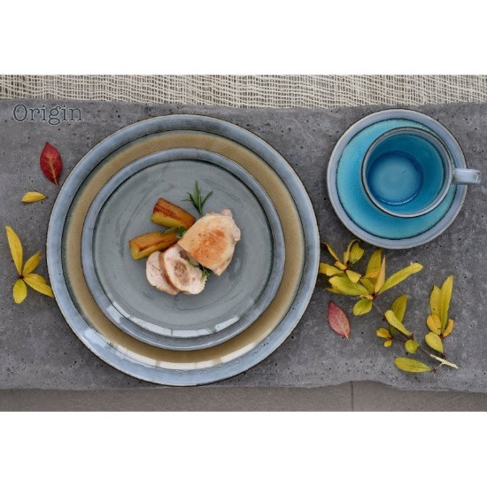 240 ml skodelica za čaj s krožnikom, serija "Origin", zelena - Nuova R2S