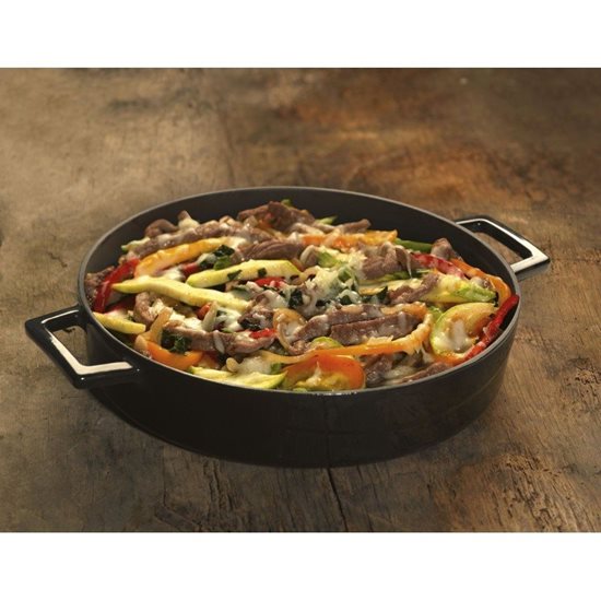 Casserole, fonte, 28 cm, gamme "Folk", noire - Marque LAVA