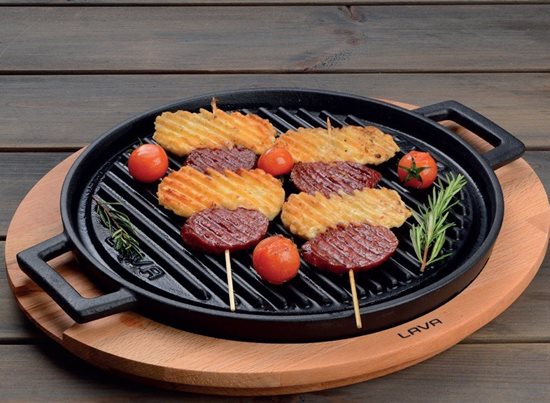 Cast iron grill with stand, 28 cm - LAVA