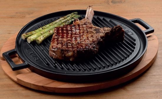 Grill żeliwny ze stojakiem, 28 cm - LAVA