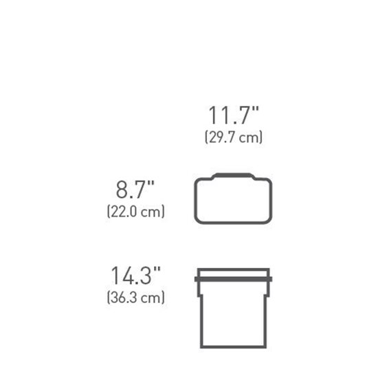 Cubo de basura, 10 L, plástico - simplehuman