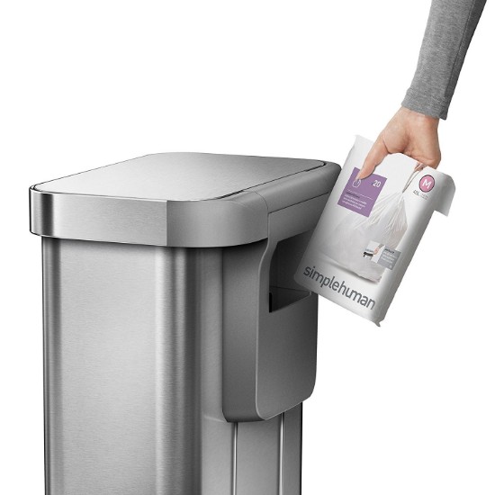 Pedalinė šiukšliadėžė, 45 L, nerūdijančio plieno - simplehuman