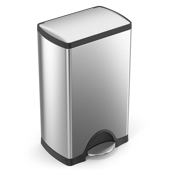 Pedal trash can, 38 L, stainless steel - simplehuman
