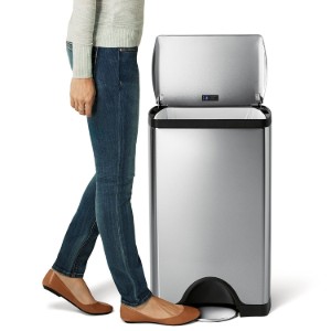 Pedal skraldespand, 38 L, rustfrit stål - simplehuman