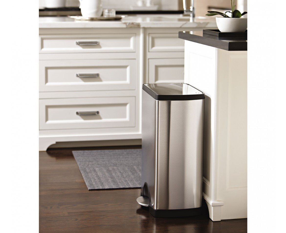 simplehuman 55L Rectangular Step Can and 4.5L Round Step Can with