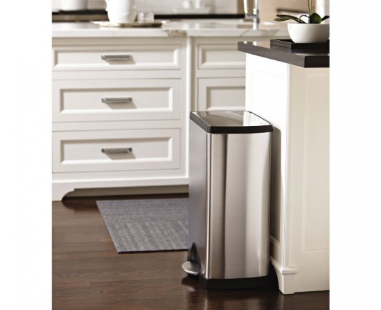 Lixeira com pedal, 38 L, aço inoxidável - simplehuman