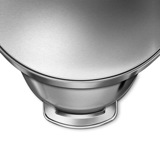 Pedal trash can, semi-round, 45 L, stainless steel - simplehuman