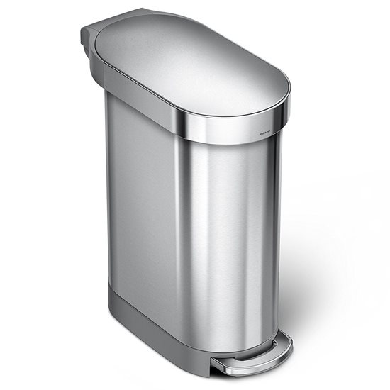Педальный мусорный бак, 45 л, Stainless Steel - simplehuman