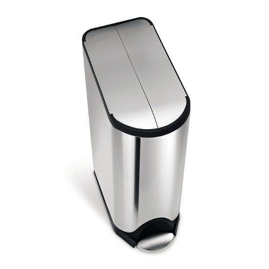 Pedal trash can, 45 L, stainless steel - simplehuman