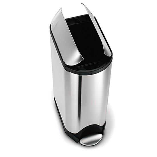 Pedal trash can, 45 L, stainless steel - simplehuman