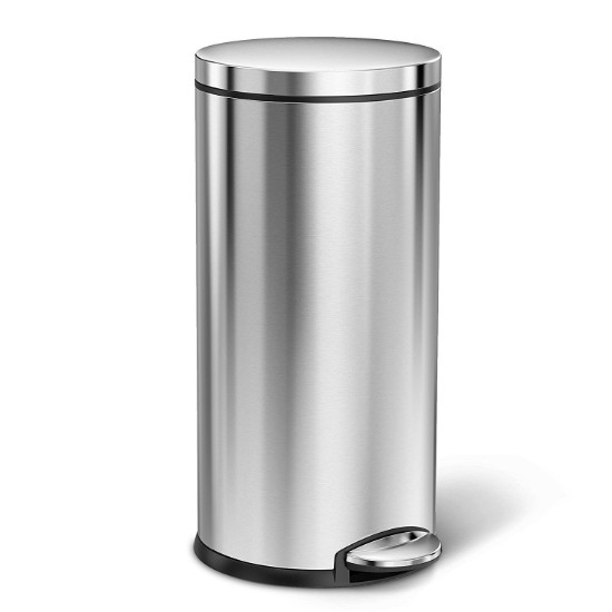 Kanta za smeće sa pedalom, 30 L, nehrđajući čelik - simplehuman