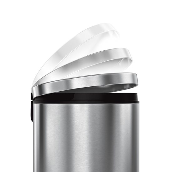 Pedal trash can, 30 L, stainless steel - simplehuman