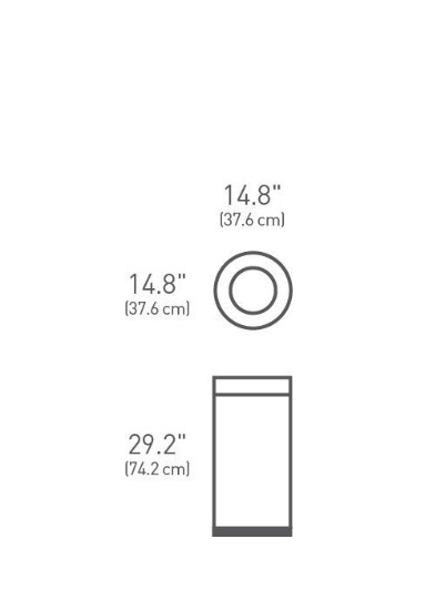 Çöp kutusu, 55 L, paslanmaz çelik - "simplehuman" marka