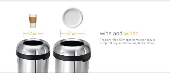 Mülleimer, 80 L, Edelstahl – simplehuman