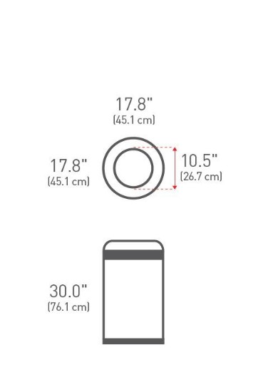 Mülleimer, 80 L, Edelstahl – simplehuman