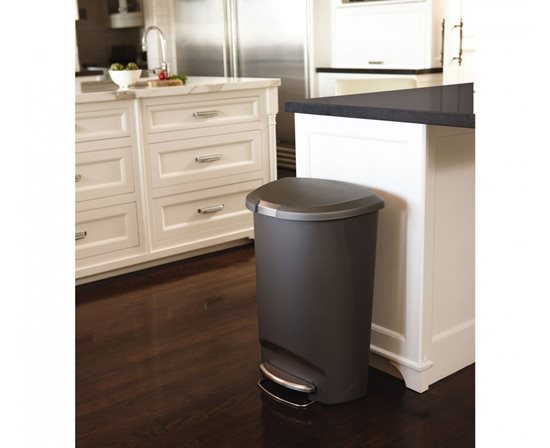 Pedal trash can, 50 L, plastic - simplehuman