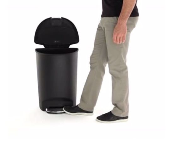 Pedāļa miskaste, 50 L, plastmasa - simplehuman